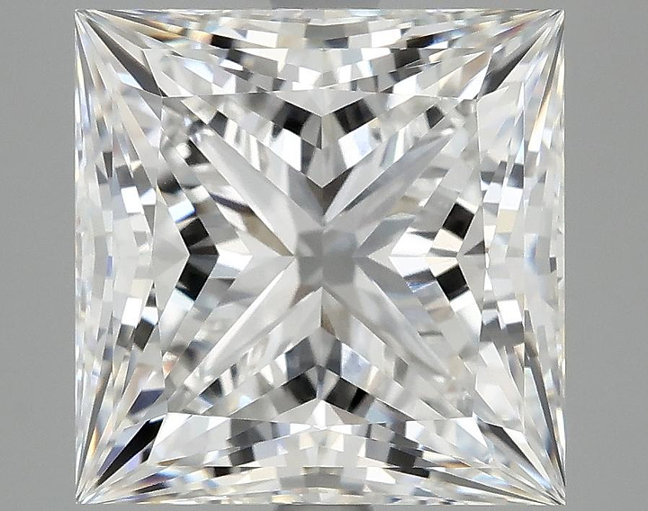 5.08 Carat Princess Shaped Ideal Cut VVS2 IGI Certified Lab Grown Diamond