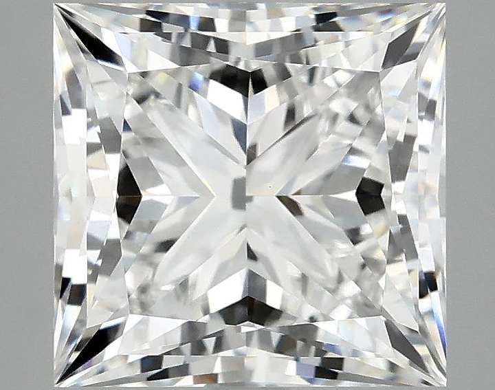 4.07 Carat Princess Shaped Ideal Cut VVS2 IGI Certified Lab Grown Diamond