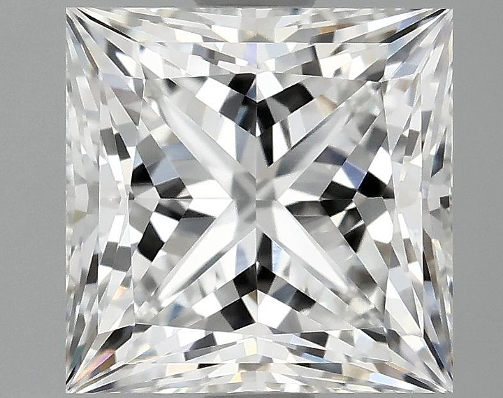 2.07 Carat Princess Shaped Ideal Cut VVS2 IGI Certified Lab Grown Diamond
