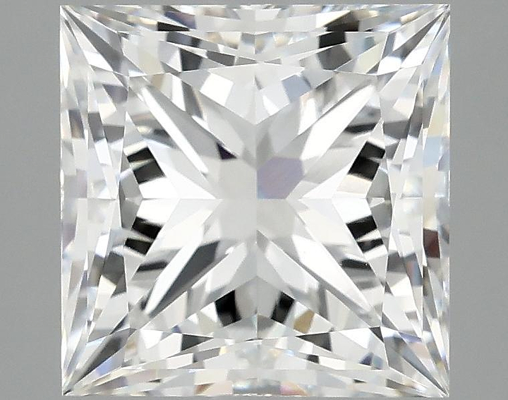 4.03 Carat Princess Shaped Ideal Cut VVS2 IGI Certified Lab Grown Diamond