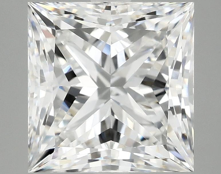 4.04 Carat Princess Shaped Ideal Cut VVS2 IGI Certified Lab Grown Diamond