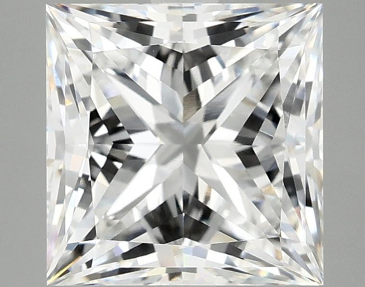 4.07 Carat Princess Shaped Ideal Cut VVS2 IGI Certified Lab Grown Diamond