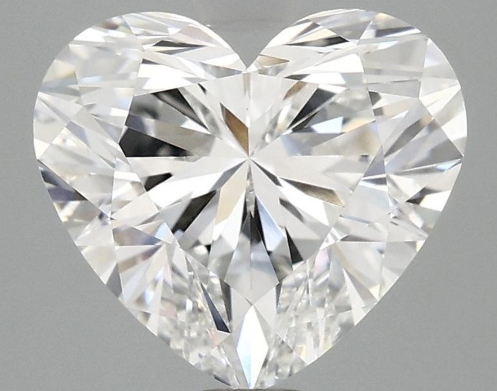 2.98 Carat Heart Shaped Ideal Cut VVS2 IGI Certified Lab Grown Diamond