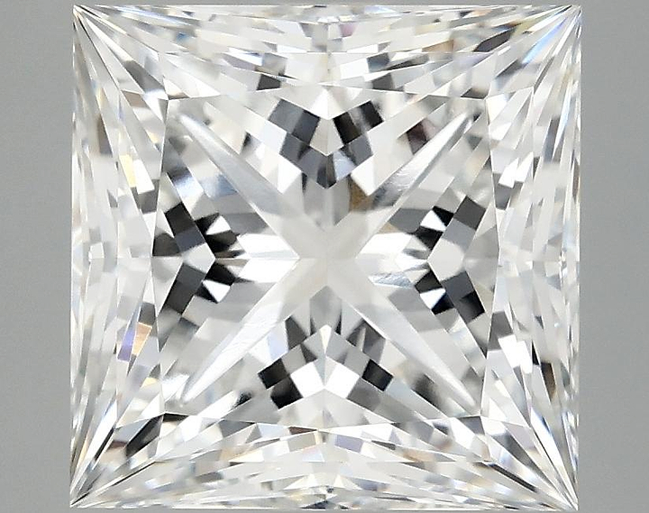 5.06 Carat Princess Shaped Ideal Cut VVS2 IGI Certified Lab Grown Diamond