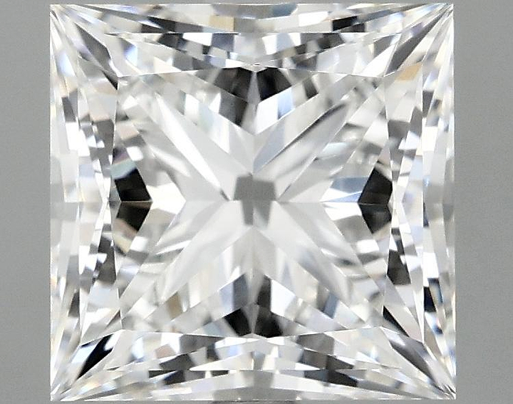 4.08 Carat Princess Shaped Ideal Cut VVS2 IGI Certified Lab Grown Diamond