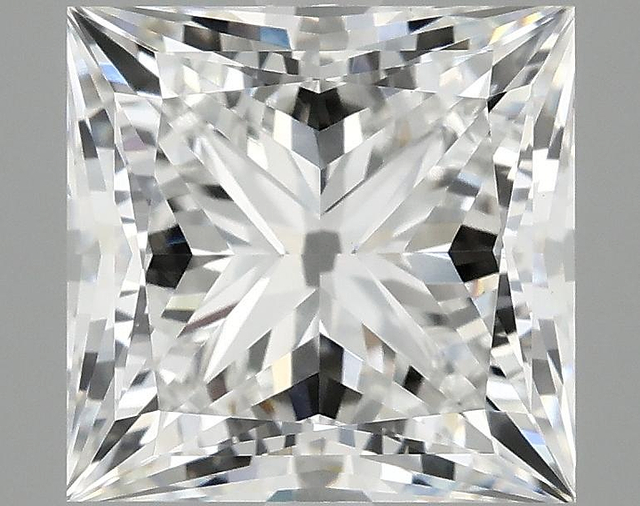 4.15 Carat Princess Shaped Ideal Cut VVS2 IGI Certified Lab Grown Diamond