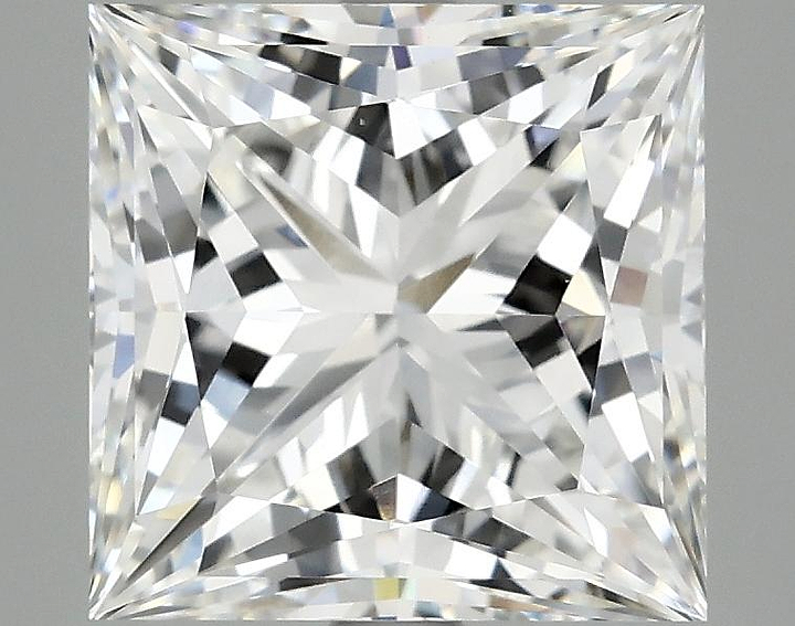 4.12 Carat Princess Shaped Ideal Cut VVS2 IGI Certified Lab Grown Diamond