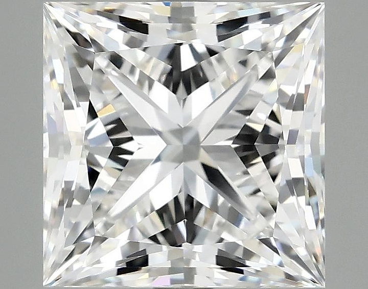 4.11 Carat Princess Shaped Ideal Cut VVS2 IGI Certified Lab Grown Diamond
