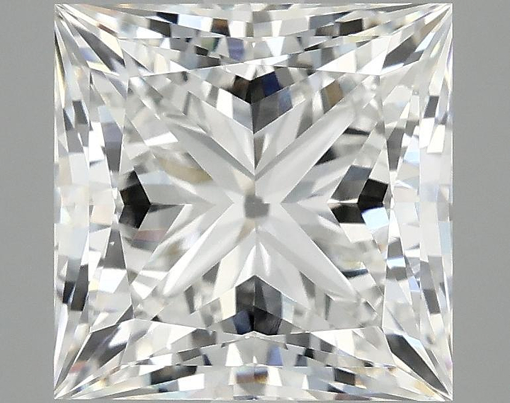 4.13 Carat Princess Shaped Ideal Cut VVS2 IGI Certified Lab Grown Diamond