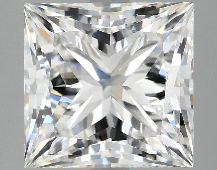4.12 Carat Princess Shaped Ideal Cut VVS2 IGI Certified Lab Grown Diamond