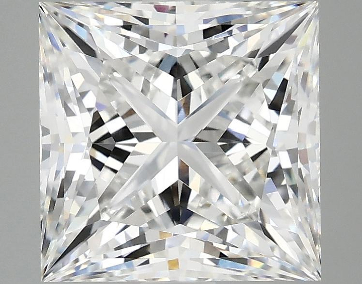4.04 Carat Princess Shaped Ideal Cut VVS2 IGI Certified Lab Grown Diamond