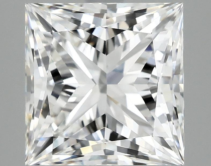 4.06 Carat Princess Shaped Ideal Cut VVS2 IGI Certified Lab Grown Diamond