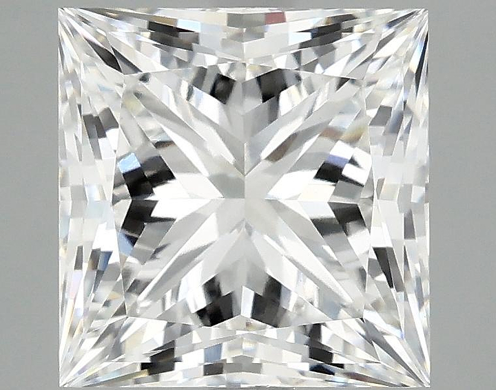 4.03 Carat Princess Shaped Ideal Cut VVS2 IGI Certified Lab Grown Diamond