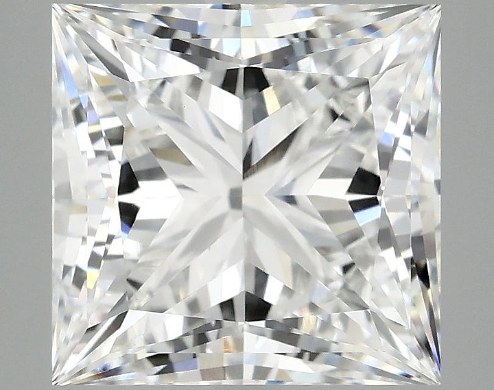4.82 Carat Princess Shaped Ideal Cut VVS2 IGI Certified Lab Grown Diamond