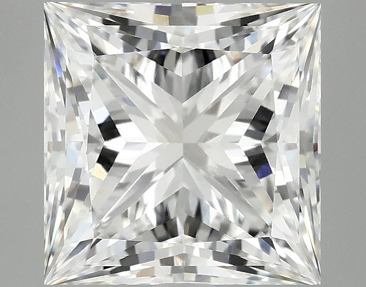 4.12 Carat Princess Shaped Ideal Cut VVS2 IGI Certified Lab Grown Diamond