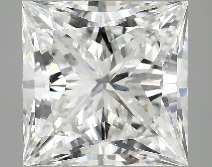 4.12 Carat Princess Shaped Ideal Cut VVS2 IGI Certified Lab Grown Diamond