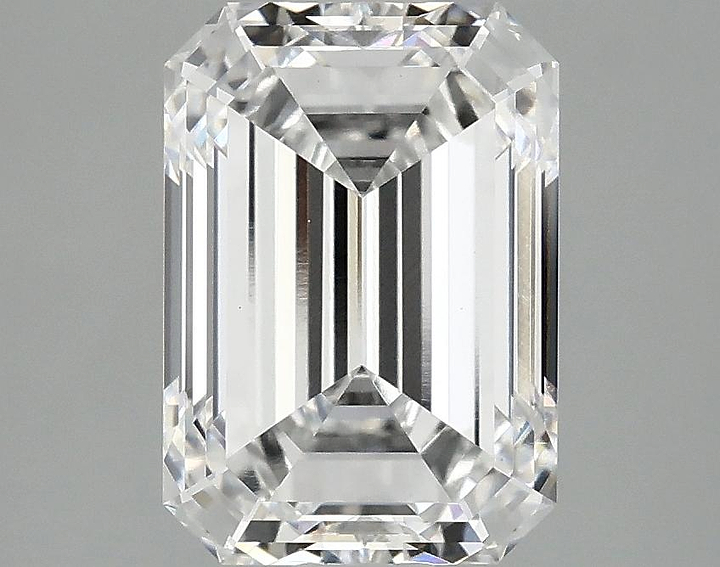 3.03 Carat Emerald Shaped Ideal Cut VVS2 IGI Certified Lab Grown Diamond