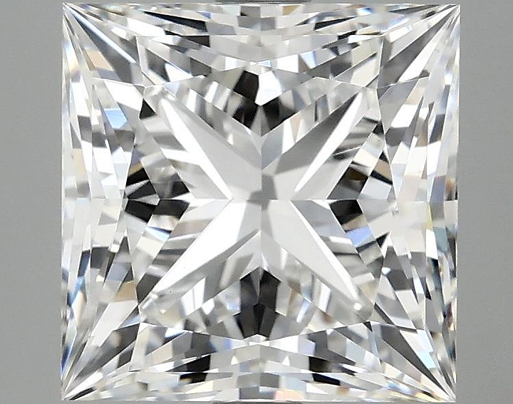 4.13 Carat Princess Shaped Ideal Cut VVS2 IGI Certified Lab Grown Diamond