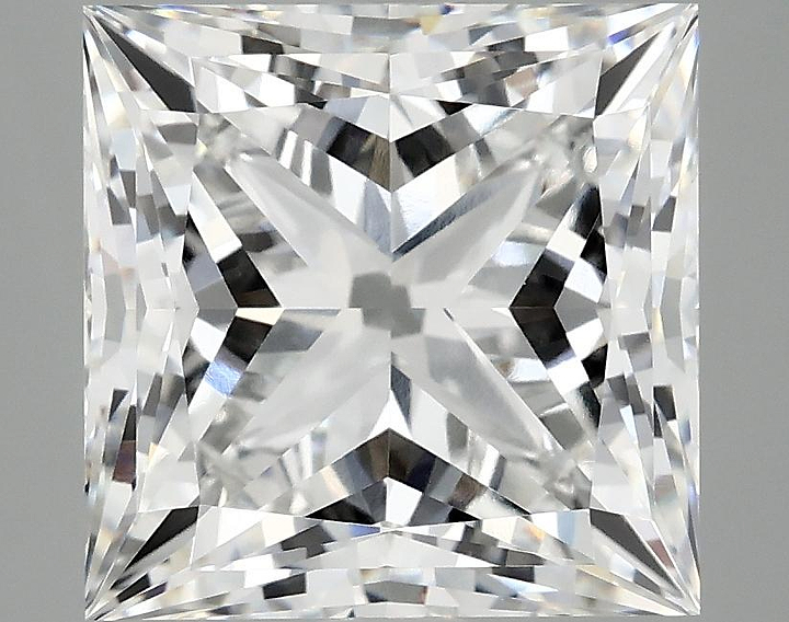 5.09 Carat Princess Shaped Ideal Cut VVS2 IGI Certified Lab Grown Diamond