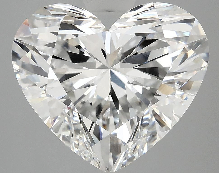 6.01 Carat Heart Shaped Ideal Cut VVS2 IGI Certified Lab Grown Diamond