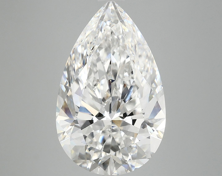 7.14 Carat Pear Shaped Ideal Cut VVS2 IGI Certified Lab Grown Diamond
