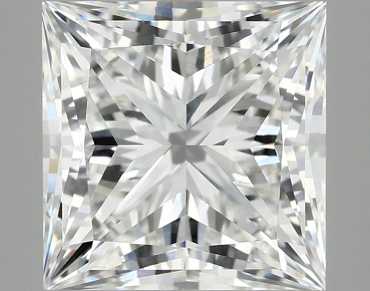 6.15 Carat Princess Shaped Ideal Cut VVS2 IGI Certified Lab Grown Diamond