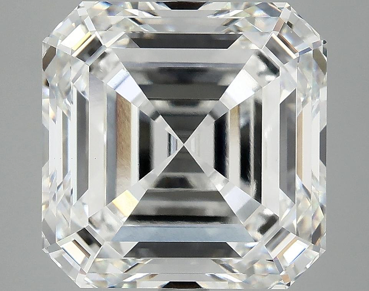 7.76 Carat Asscher Shaped Ideal Cut VVS2 IGI Certified Lab Grown Diamond