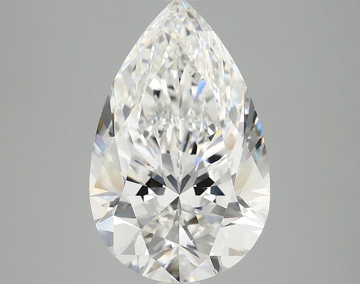4.03 Carat Pear Shaped Ideal Cut VVS2 IGI Certified Lab Grown Diamond