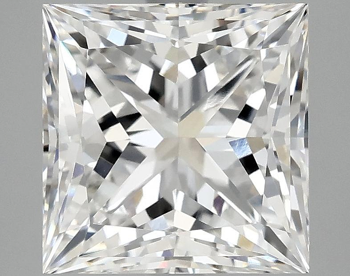 4.09 Carat Princess Shaped Ideal Cut VVS2 IGI Certified Lab Grown Diamond