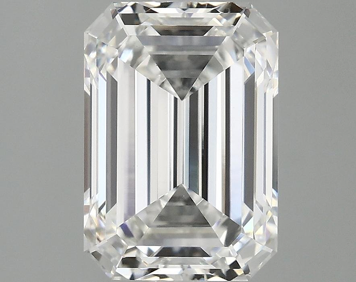 3.09 Carat Emerald Shaped Ideal Cut VVS2 IGI Certified Lab Grown Diamond