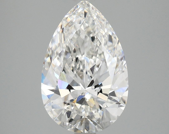 3.03 Carat Pear Shaped Ideal Cut VVS2 IGI Certified Lab Grown Diamond