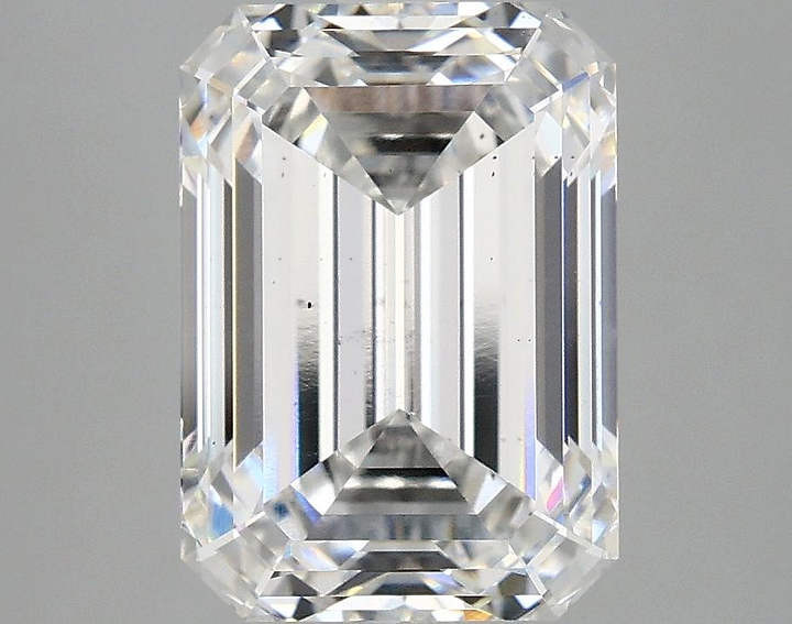 3.91 Carat Emerald Shaped Ideal Cut SI1 IGI Certified Lab Grown Diamond