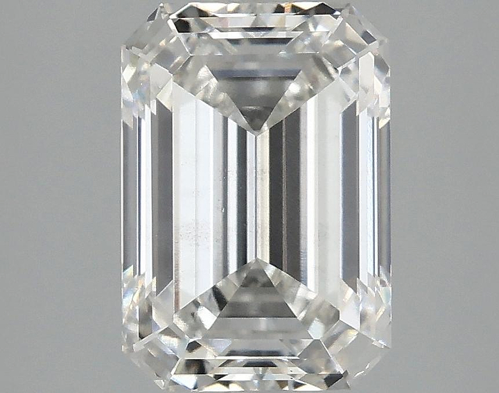 3.02 Carat Emerald Shaped Ideal Cut SI1 IGI Certified Lab Grown Diamond