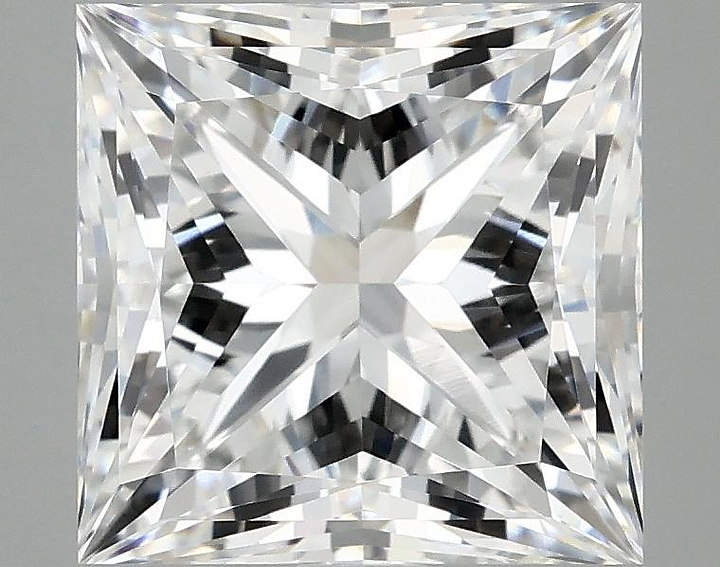 4.08 Carat Princess Shaped Ideal Cut VVS2 IGI Certified Lab Grown Diamond