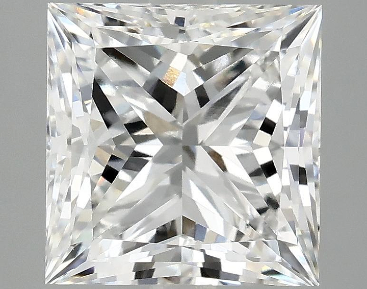 4.08 Carat Princess Shaped Ideal Cut VVS2 IGI Certified Lab Grown Diamond
