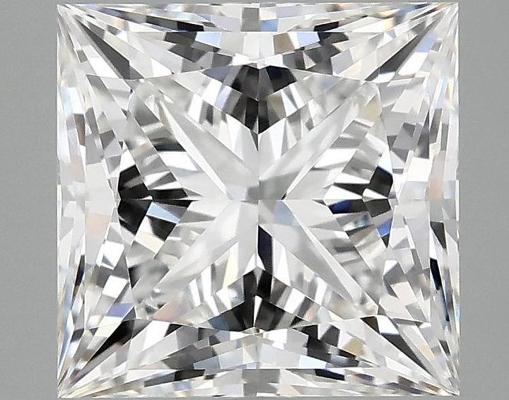 4.09 Carat Princess Shaped Ideal Cut VVS2 IGI Certified Lab Grown Diamond
