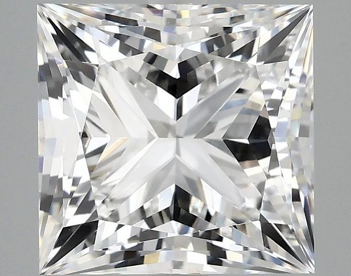4.03 Carat Princess Shaped Ideal Cut VVS2 IGI Certified Lab Grown Diamond