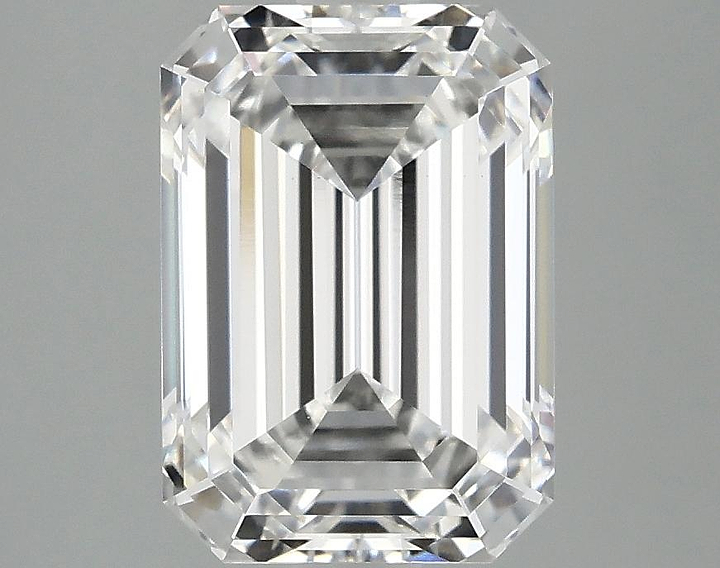 3.09 Carat Emerald Shaped Ideal Cut VVS2 IGI Certified Lab Grown Diamond