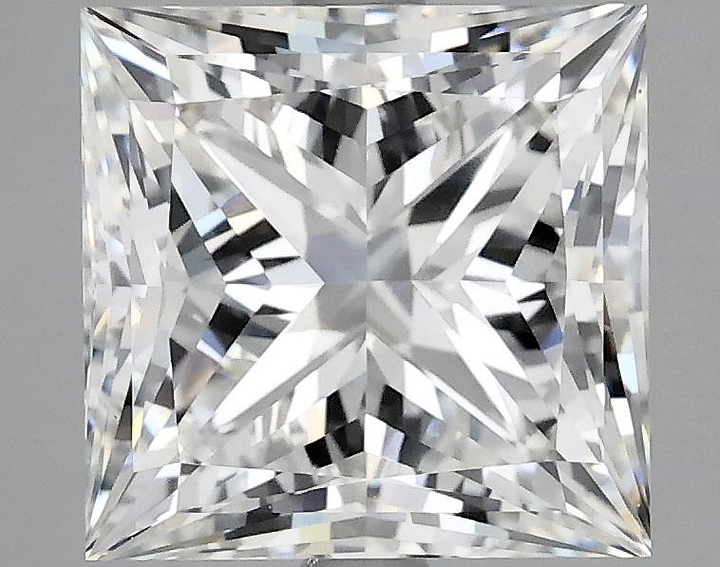 4.06 Carat Princess Shaped Ideal Cut VVS2 IGI Certified Lab Grown Diamond
