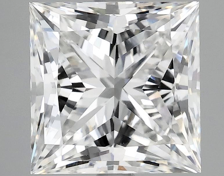 4.12 Carat Princess Shaped Ideal Cut VVS2 IGI Certified Lab Grown Diamond