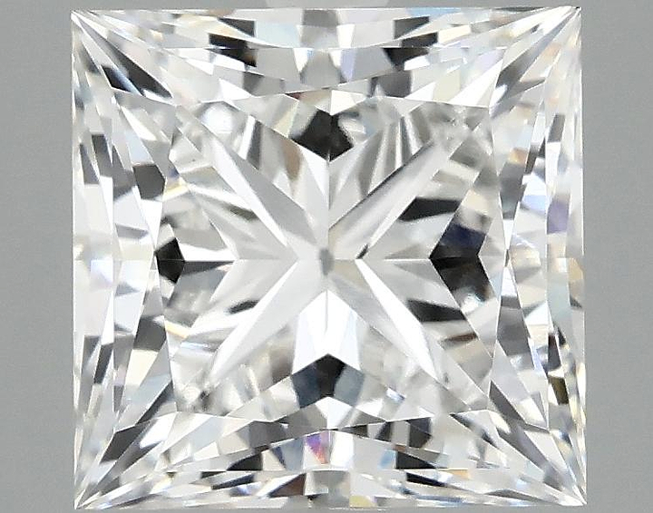 4.12 Carat Princess Shaped Ideal Cut VVS2 IGI Certified Lab Grown Diamond