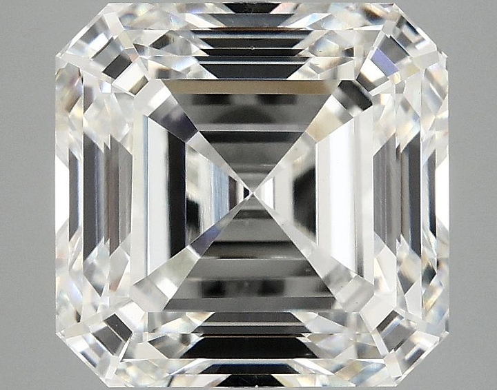 5.92 Carat Asscher Shaped Ideal Cut VVS2 IGI Certified Lab Grown Diamond