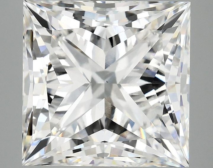 7.69 Carat Princess Shaped Ideal Cut VVS2 IGI Certified Lab Grown Diamond