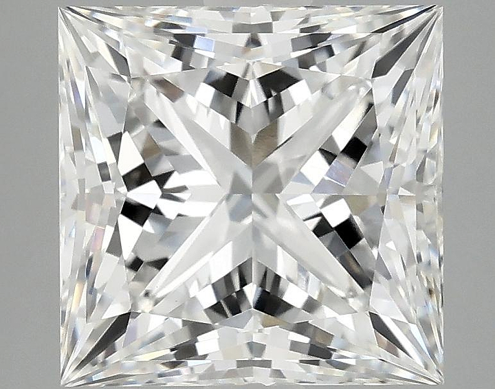 4.07 Carat Princess Shaped Ideal Cut VVS2 IGI Certified Lab Grown Diamond