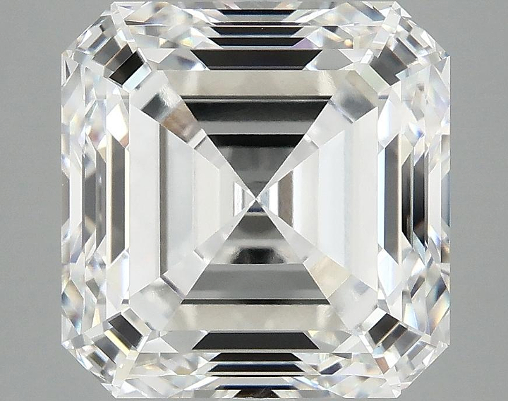 6.45 Carat Asscher Shaped Ideal Cut VVS2 IGI Certified Lab Grown Diamond