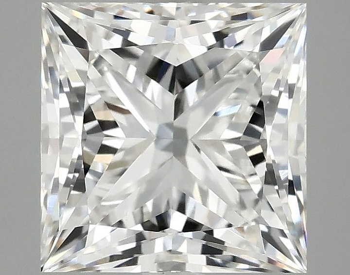 4.12 Carat Princess Shaped Ideal Cut VVS2 IGI Certified Lab Grown Diamond