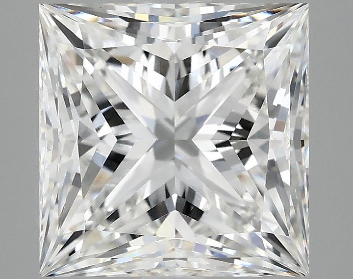 4.07 Carat Princess Shaped Ideal Cut VVS2 IGI Certified Lab Grown Diamond