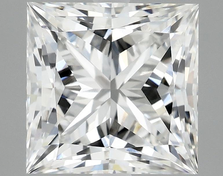 4.08 Carat Princess Shaped Ideal Cut VVS2 IGI Certified Lab Grown Diamond