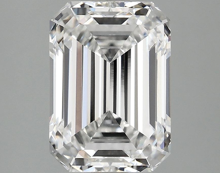 3.09 Carat Emerald Shaped Ideal Cut VVS2 IGI Certified Lab Grown Diamond