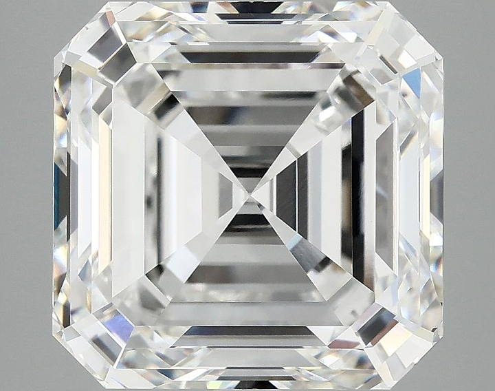 8.08 Carat Asscher Shaped Ideal Cut VVS2 IGI Certified Lab Grown Diamond
